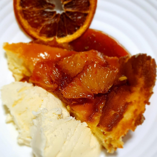 Basque Cheesecake with sherry caramelised oranges - The Fictional Tourist